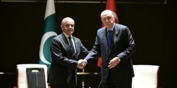 PM Shehbaz meets Turkish President Erdoğan in Tianjin