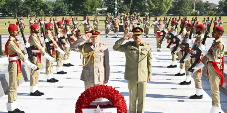 British Army Chief, COAS Asim Munir Discuss Defence Cooperation at GHQ