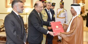 Envoys of four countries present credentials to President Asif Ali Zardari