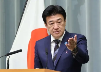 Japan’s Chief Cabinet Secretary Minoru Kihara holds a press conference at the Prime Minister’s Office in Tokyo on November 17, 2025. — AFP
