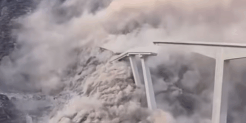 China’s Hongqi Bridge collapses into river, just months after its opening