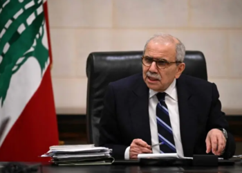 Lebanon’s Prime Minister Nawaf Salam speaks to journalists working for foreign media and news agencies at the Government Palace in Beirut on December 3, 2025. — AFP