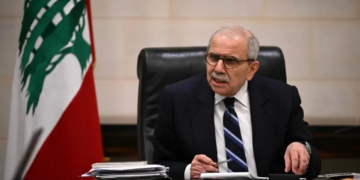 Lebanon’s Prime Minister Nawaf Salam speaks to journalists working for foreign media and news agencies at the Government Palace in Beirut on December 3, 2025. — AFP