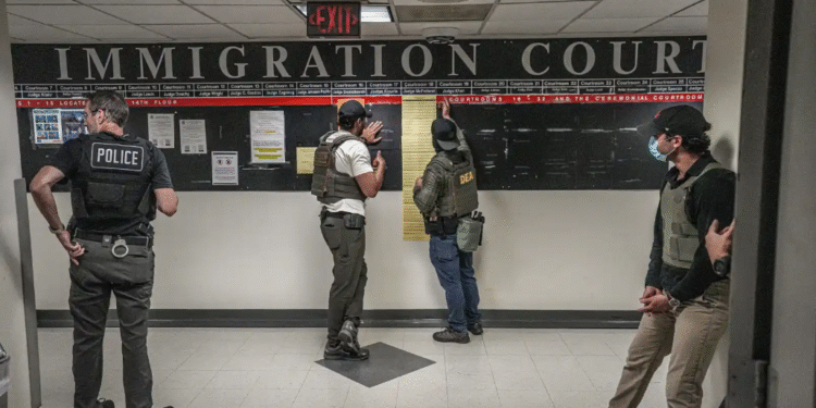 US immigration court in Manhattan, in New York City, US
