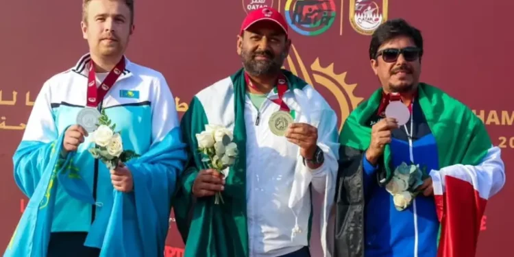 Muhammad Farrukh Nadeem Clinches Gold, Sets Two Records at Asian Shotgun Championship