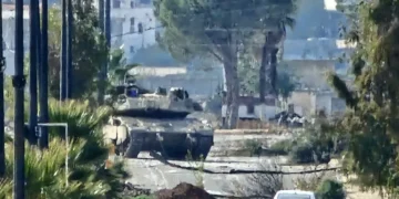 Israeli military vehicles advance in Syria’s southern countryside
