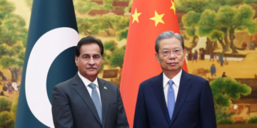 NA Speaker Sardar Ayaz Sadiq Meets Chairman of China’s National People’s Congress in Beijing