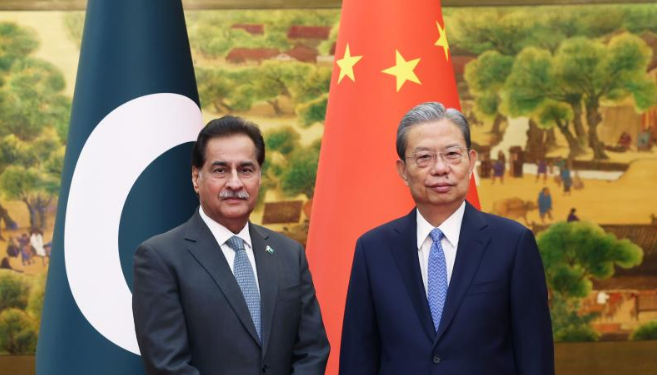 NA Speaker Sardar Ayaz Sadiq Meets Chairman of China’s National People’s Congress in Beijing