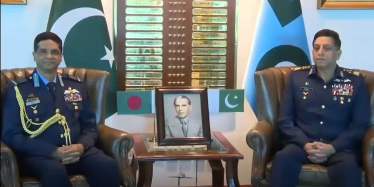 PAF Chief meets Bangladesh Air Chief to boost defence and aerospace cooperation