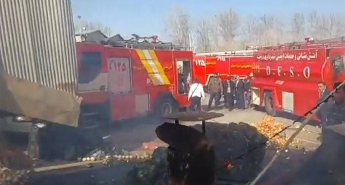 Iranian military helicopter crashes into fruit market, four dead