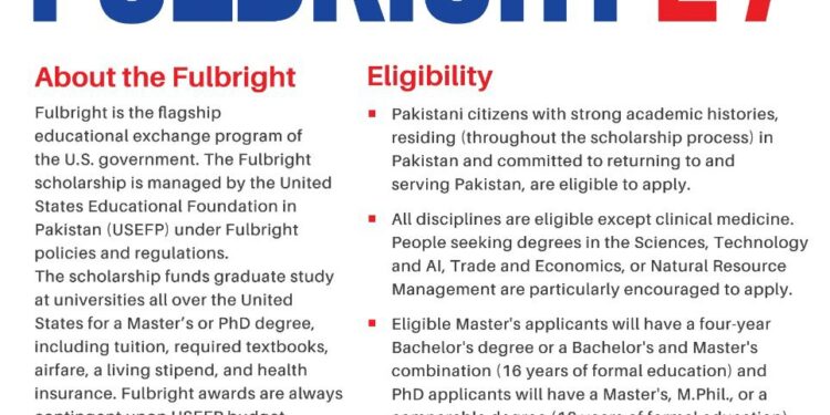 USEFP Now Accepting Applications for the 2027 Fulbright Student Program