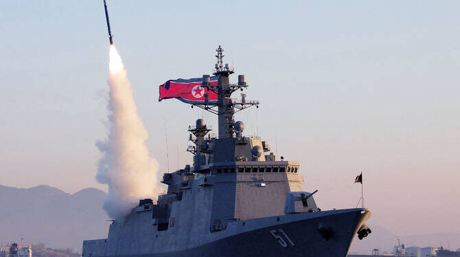 North Korea tests cruise and anti-ship missiles from naval destroyer