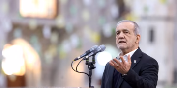 Iran president asks US people if Mideast war puts ‘America First’