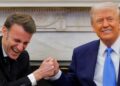 Trump takes a dig at Macron, saying wife treats him ‘badly’
