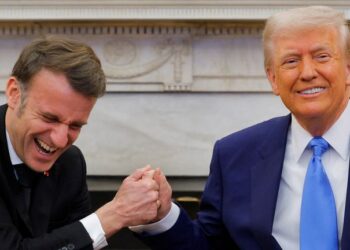 Trump takes a dig at Macron, saying wife treats him ‘badly’