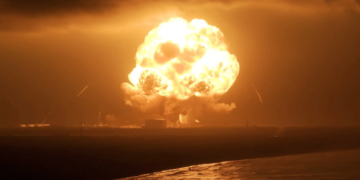 Blue Origin rocket explodes on launchpad in a setback for bid to catch Musk’s SpaceX