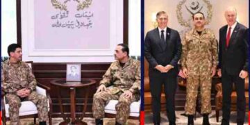 GHQ Hosts US Congressmen; Field Marshal Asim Munir Welcomes New CNSC Commander