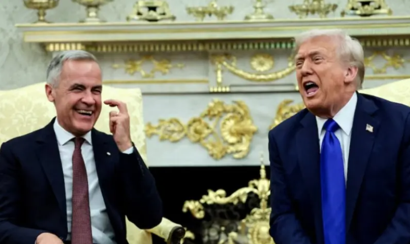 Canada’s Carney Jokes About Trump After Teleprompter Glitch