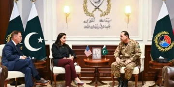 US Afghanistan War Commission Delegation Meets Field Marshal Asim Munir at GHQ