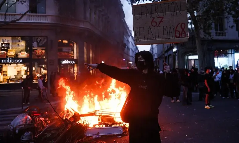 Violent Clashes Erupt During France-Wide Protests Over Rising Cost of Living